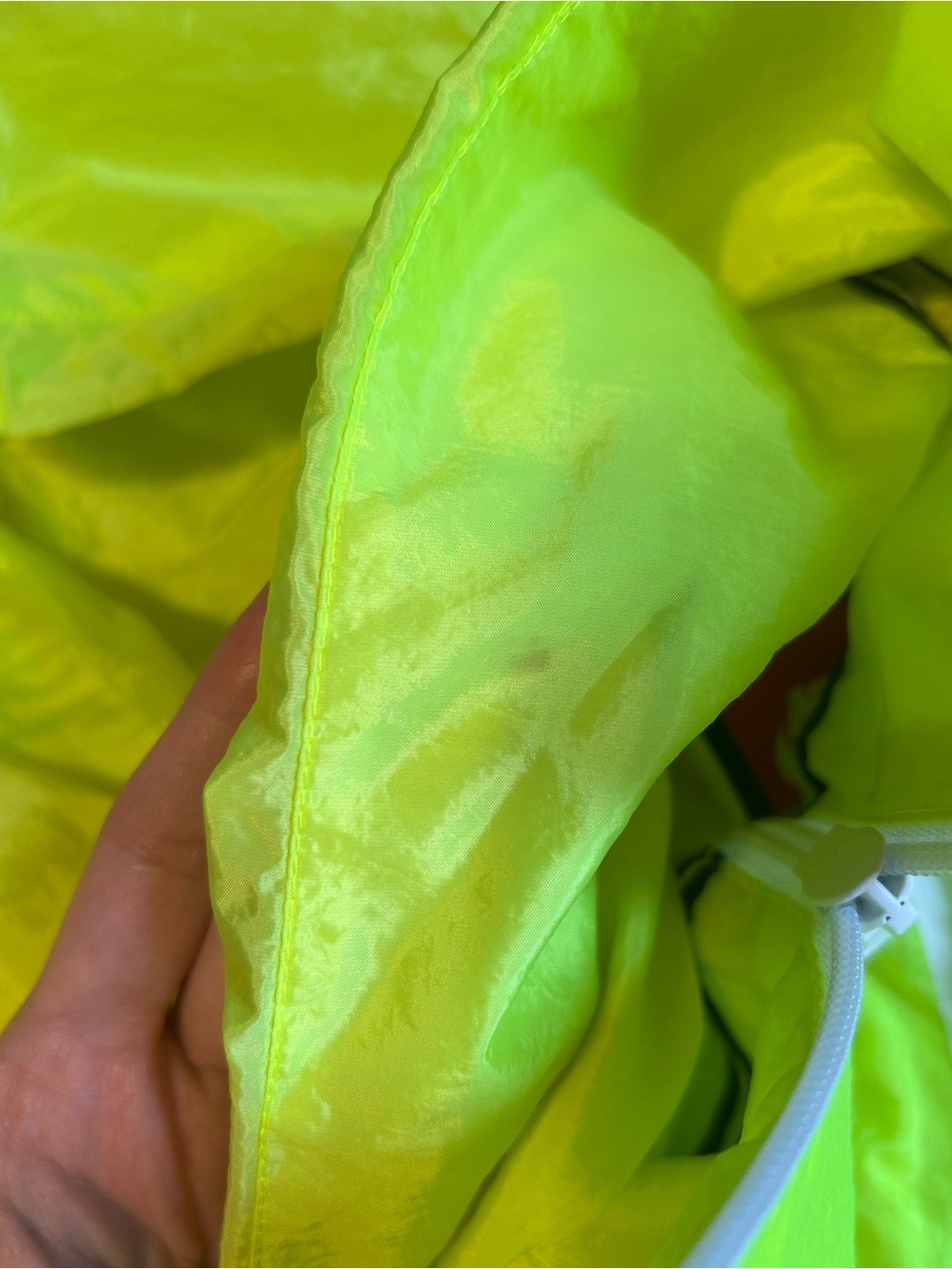 Nike Aeroshield Running Jacket Volt Yellow Hidden Hood Women’s M - Picture 10 of 16